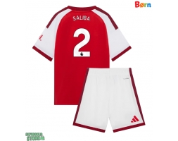 Arsenal William Saliba #2 Replika Babytøj Hjemmebanesæt Børn 2026-27 Kortærmet (+ Korte bukser)
